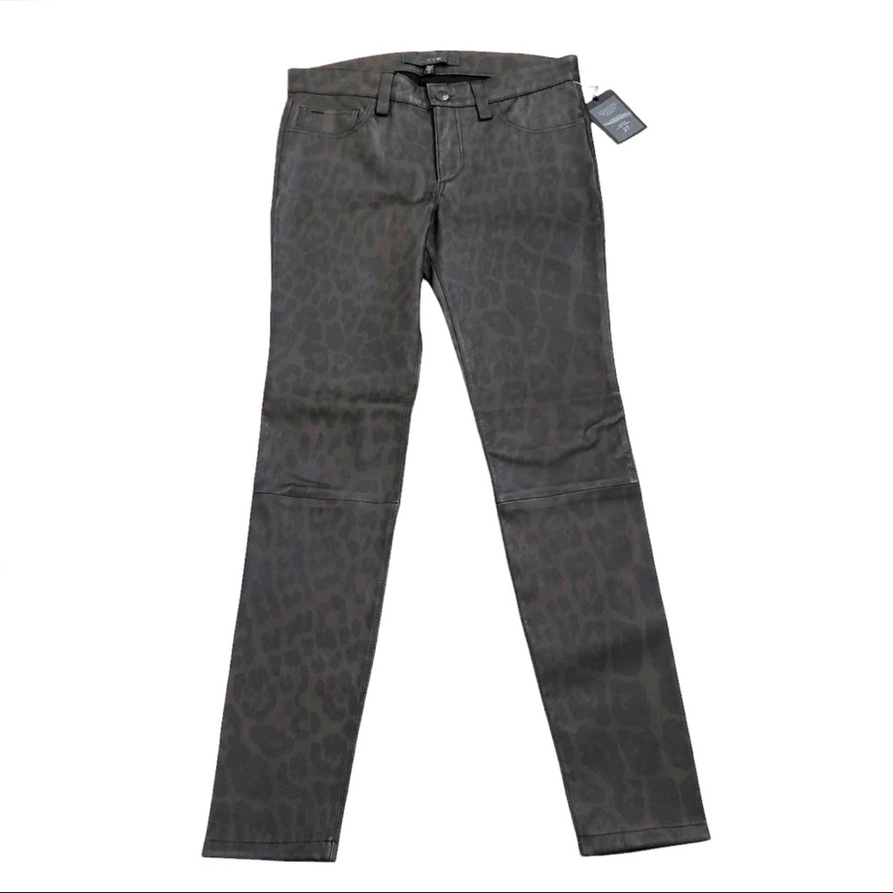 Joe's Jeans Skinny Ankle Leather Leopard Print 27